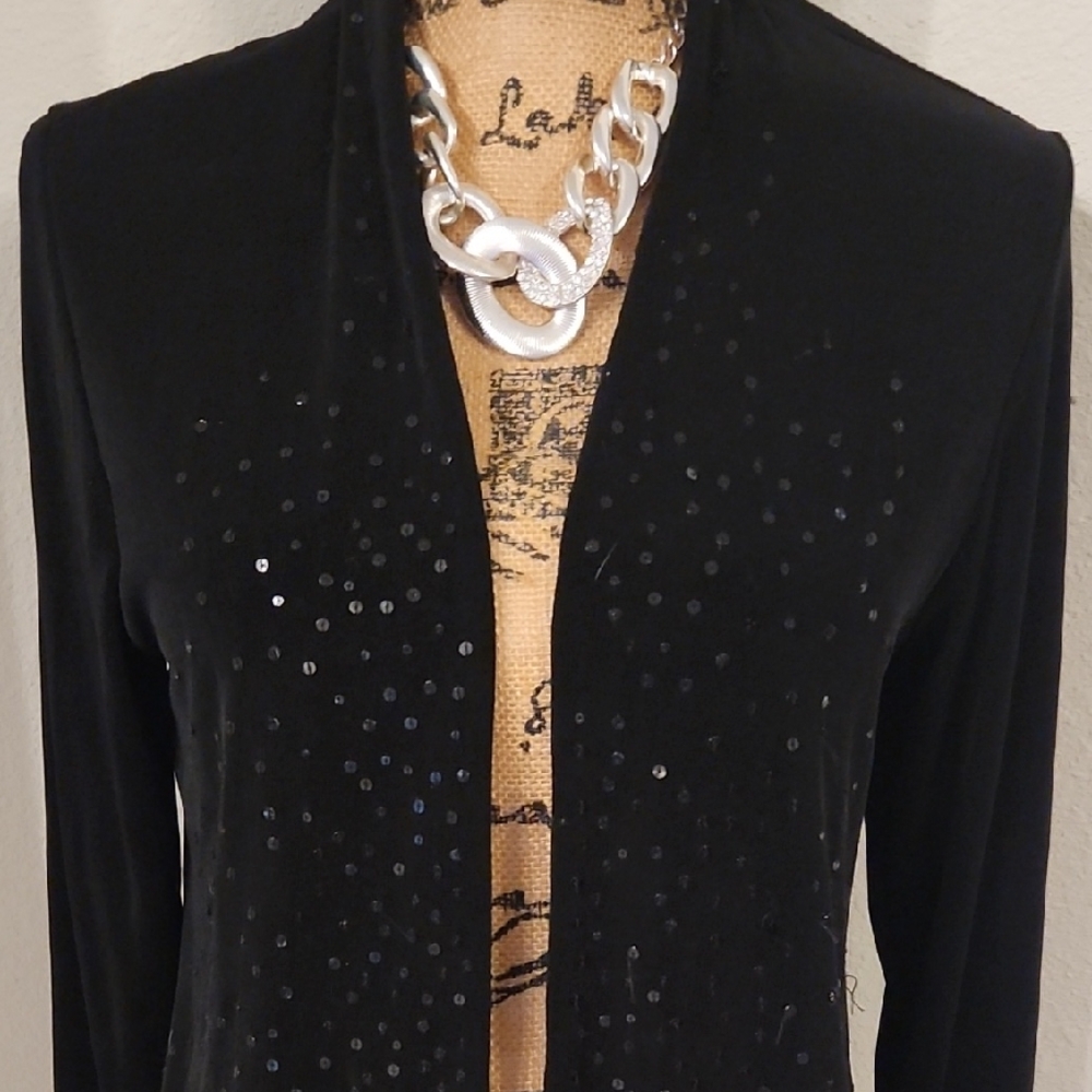 Chico's Black Sequin Blazer